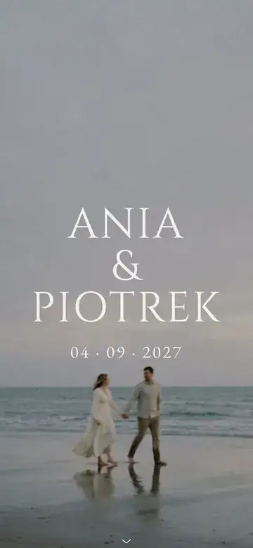Okładka strony ślubnej: Ania i Piotrek