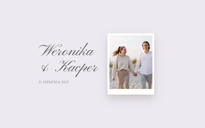 Okładka strony ślubnej: Weronika i Kacper