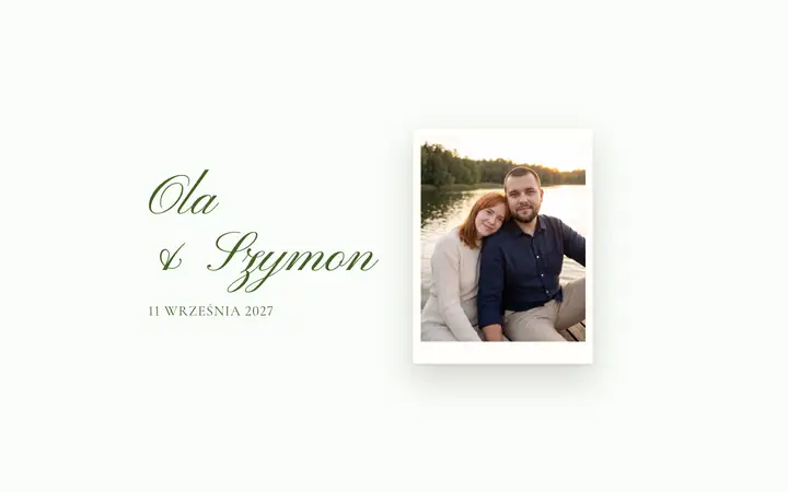 Okładka strony ślubnej: Ola i Szymon