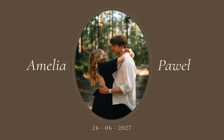 Okładka strony ślubnej: Amelia i Paweł